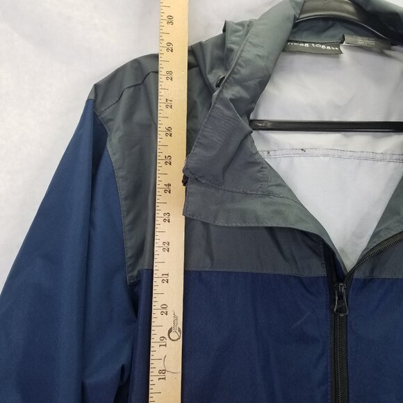 Frogg Toggs Jacket Men L Blue Gray Nylon Hooded Full Zip Rain Coat Windbreaker - Picture 14 of 16